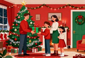 famille coffret cadeau noel