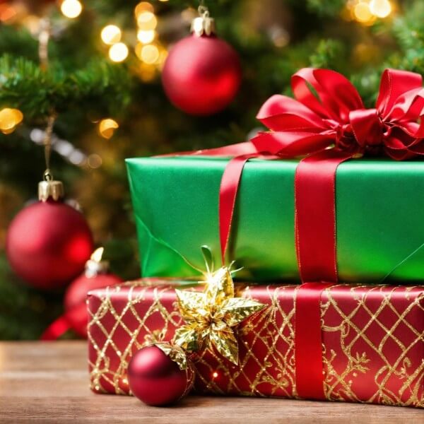 illustration coffret cadeau noel